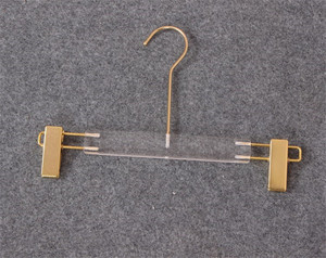 Clear Acrylic Skirt Hangers With Metal Hook
