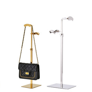 ABG020 Metal Handbag Display Bag Stand Holder Hanging Racks With Two Hooks