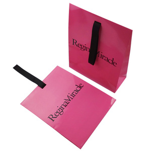 Custom Paper Gift Bag With Ribbon
