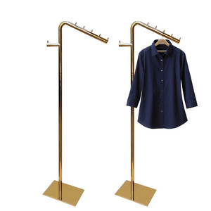 Floor standing metal clothing display rack hanging clothing display stand