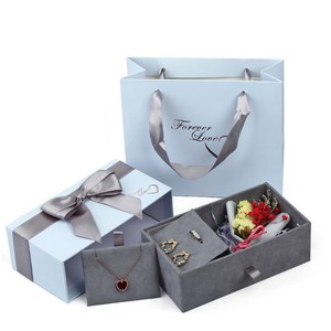 Valentine's Day Necklace Drawer Flower Box Preserved Flower Box Customized Jewelry Box