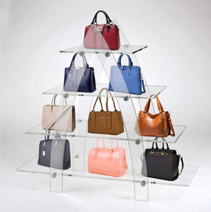 Custom Floor Acrylic Multiple Layer Handbag Stand