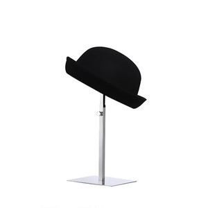 Hat Shop Height Adjustable Silver Metal Hat Display Holder Rack for Retail Store