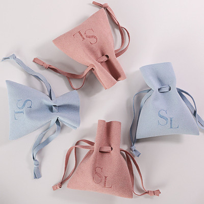 AMF005 Customized Logo Drawstring Microfiber Bag Jewelry Pouch