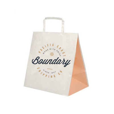 APB010 Packaging Bag Recyclable Custom Color Printed Kraft Shopping Bag