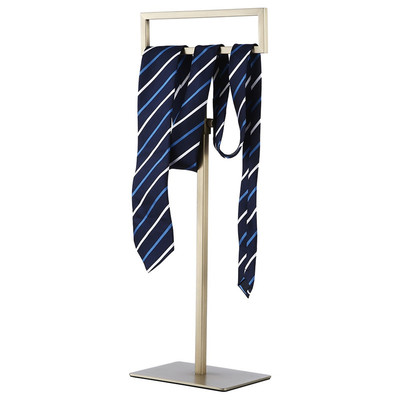 ASN001 Gold Metal Stainless Steel Silk Scarf Display Stand Neck Tie Hanging Display Rack