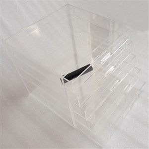 ACS006 Customizable Transparent Acrylic 5-Tier Drawer Cosmetic Accessories Storage Box