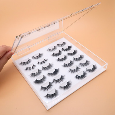 ACS020 Customizable Makeup Cosmetic Acrylic Lash Storage Box False Eyelashes Display Travel Case