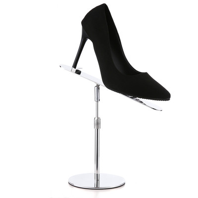 ASH018 Modern Unique Design Adjustable Height EVA Non-slip Metal Shoe Display Rack For Retail Store