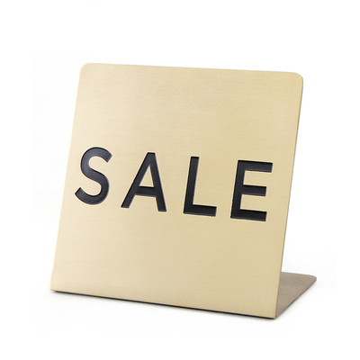 AMN002 exhibition advertising display stand metal logo plate L-shape nameplate brandplate