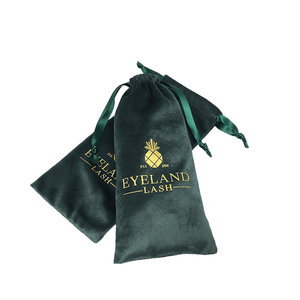 AVB007 Customized Jewelry Soft Velvet Pouch With Drawstring Jewelry Pouches With Gold Logo