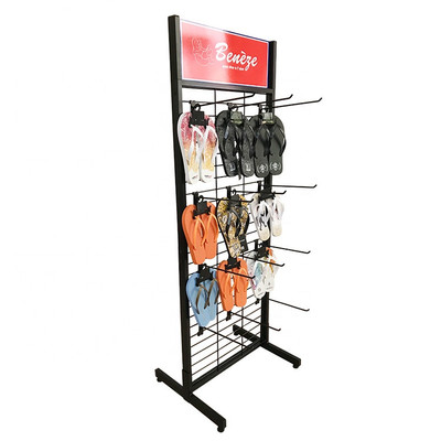 ASH010 Customized Floor Metal Slippers Display Racks