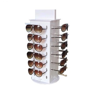 AGL023 Customizable Four Sides Rotatable Counter Acrylic Eyewear Sunglasses Display Stand
