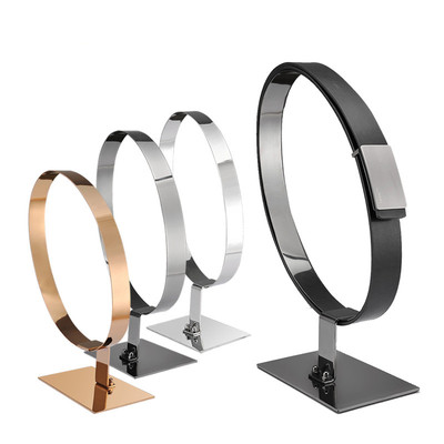 ABE002 Leather Belt Display Rack Tabletop Stand Stainess Steel Gold Silver Belt Stand