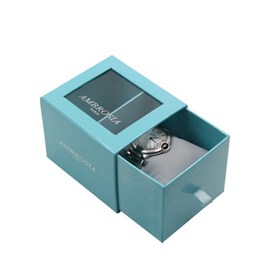 AWX001 Customize Drawer Paper Box with Window Watch Box