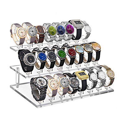 AWT004 1/2/3 Tier Acrylic watch display stand