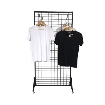 AFL007 Metal customized retail display hang womens clothing t-shirt store metal grid display stand