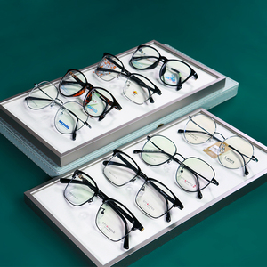AGL025 Customizable PU Leather Velvet Eyewear Sunglasses Display Tray