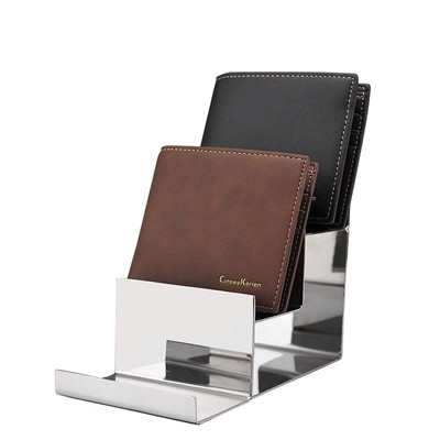 ABG023 Bag Store 3 Tiers Gold Metal Countertop Table Coin Purse Rack Wallet Display Stand Holder