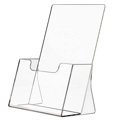 APH005 Customized Acrylic Brochure Promotion Display Holder Stand Shelf