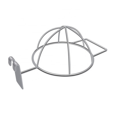 Chrome Plated Gridwall Single Cap Holder Grid Panel Hat Display Rack for Retail Store