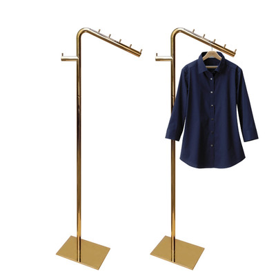 AFL005 Floor standing metal clothing display rack hanging clothing display stand