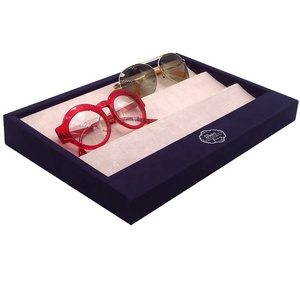 AGL021 Customizable Velvet Eyewear Sunglasses Display Tray