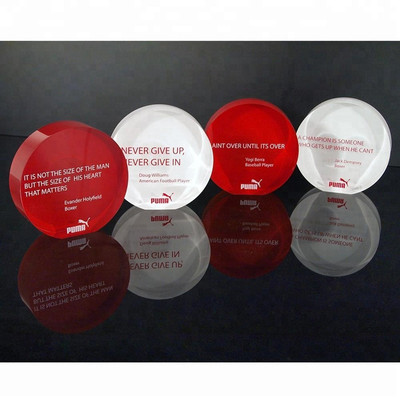 AL011 Customized Rounded/Oval Acrylic Logo Block