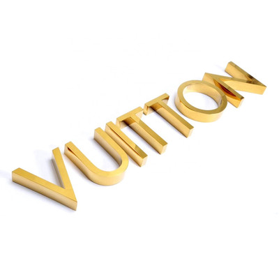 AMN003 Stainless Steel Metal Logo Signs Custom Logo Store Front 3D Engraved Metal Logo shop sign