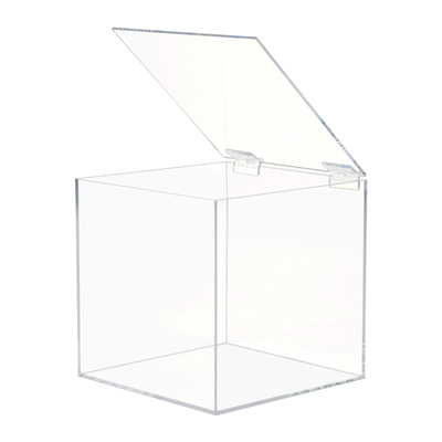 ABX004 Custom Acrylic Box Clear Acrylic Display Case With Hinged Lid
