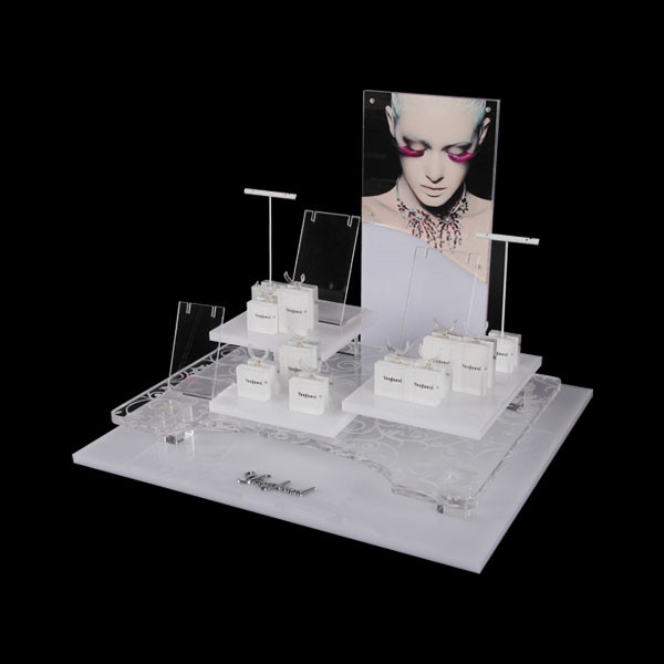 AJW023 Customized Acrylic Jewelry Display Set