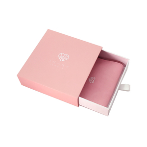 AJX003 Slide out drawer cardboard paper gift jewelry box(matching jewelry pouch/card is available)