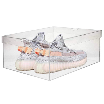 ASH027 Acrylic Drop Front Foldable Stackable Sneaker Box