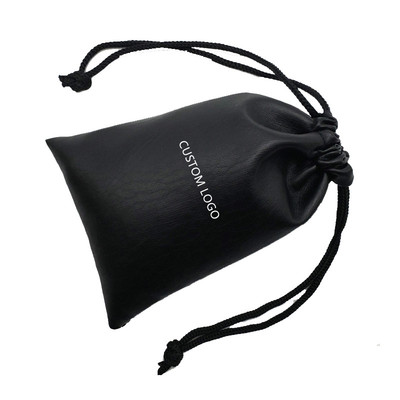 APU001 Waterproof PU Leather Coin Drawstring Pouch Headphone Bags