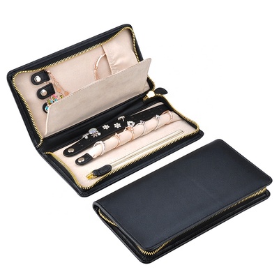 ATC001 Custom Leather Jewelry Wallet Travelling Cases Bag