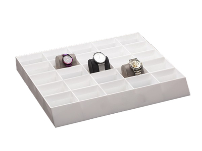 AWT009 Custom acrylic multi-grids watch display box With Pillows