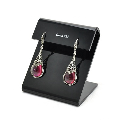 AJW029 Customized Black Acrylic Earring Display Stand