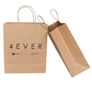 APB003 Custom Kraft Paper Bag Shopping Bag Tote Bags